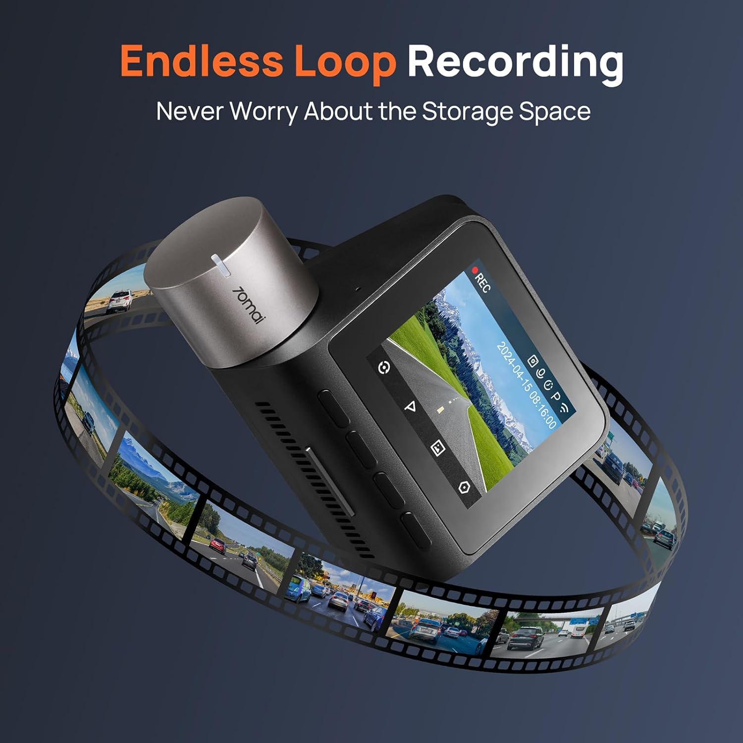 70mai Dash Cam A510 1944P+1080P Front and Rear